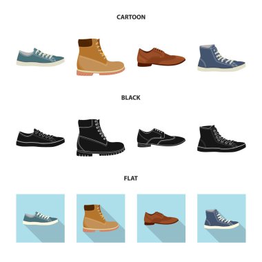 Ayakkabı ve ayakkabı simge vektör Illustration. Ayakkabı ve ayak hisse senedi simgesi için web topluluğu.