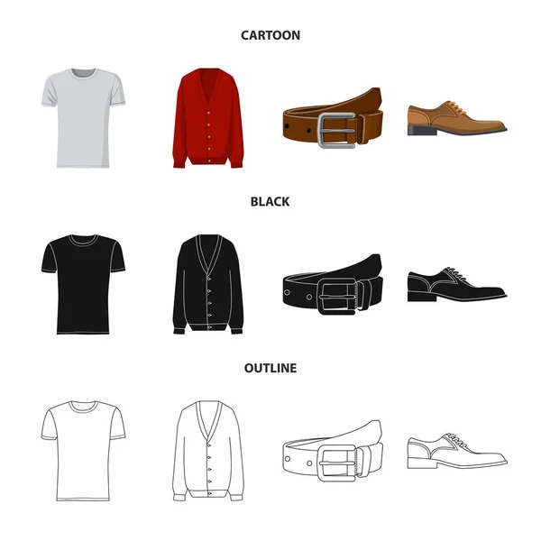 Vector εικονογράφηση του ανθρώπου και ρούχα λογότυπο. Ορισμός του ανθρώπου και να φορούν εικονογράφηση διάνυσμα απόθεμα. — Διανυσματικό Αρχείο