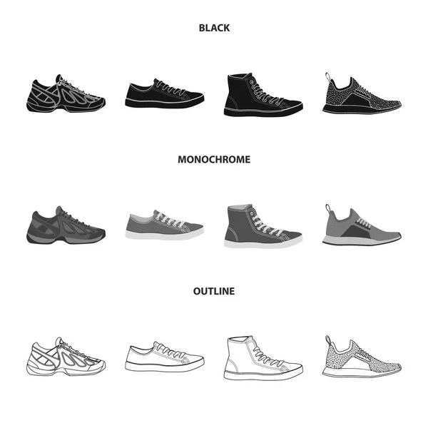 Ізольований об'єкт взуття та взуття. Набір символів взуття та ноги для Інтернету . — стоковий вектор