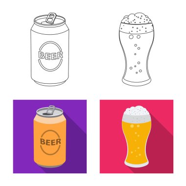 Bar ve pub logo vektör tasarımı. Pub ve web için iç hisse senedi simgesi.