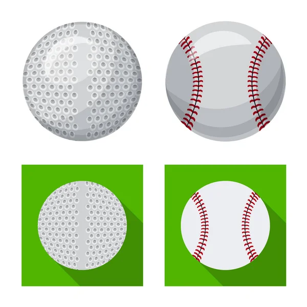 Ilustración vectorial del logo del deporte y la pelota. Conjunto de deporte y el icono del vector deportivo para la acción . — Vector de stock