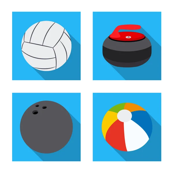 Design vettoriale dello sport e segno di palla. Raccolta di icone sportive e vettoriali atletiche per stock . — Vettoriale Stock