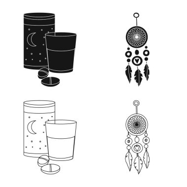 Rüyalar ve gece simge vektör tasarımı. Rüyalar ve yatak odası hisse senedi vektör çizim.