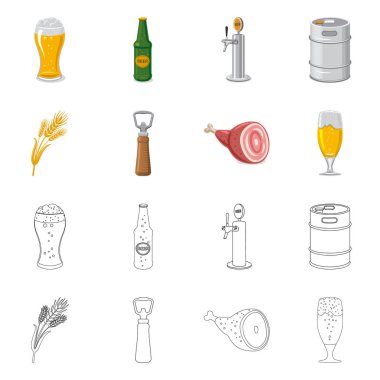 Vektör illüstrasyon işareti bar ve pub. Pub ve iç hisse senedi vektör çizim koleksiyonu.