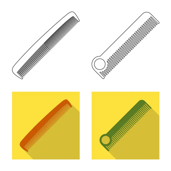 Ilustración vectorial de pincel y signo capilar. Conjunto de cepillo y cepillo vector icono para stock . — Vector de stock