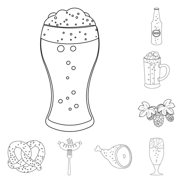Geïsoleerde object van pub en bar symbool. Collectie van pub en interieur vector pictogram voor voorraad. — Stockvector