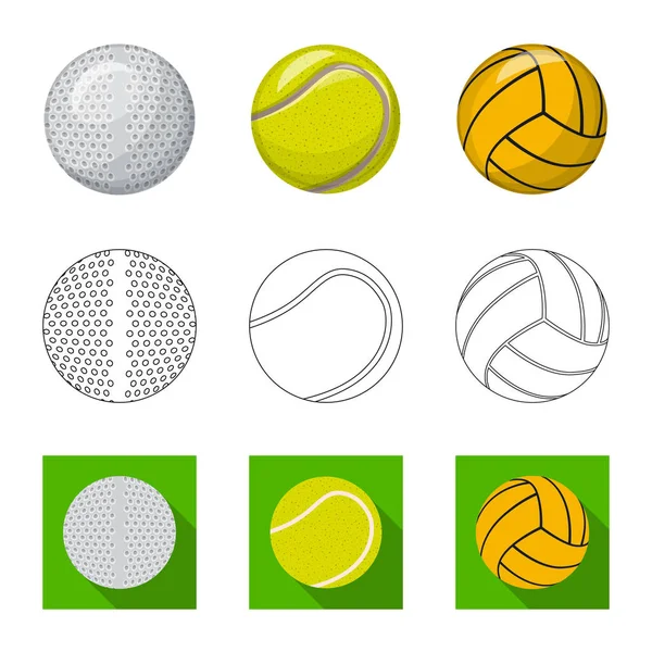 Vektorová design sport a míč symbolu. Kolekce sport a sportovní burzovní symbol pro web. — Stockový vektor