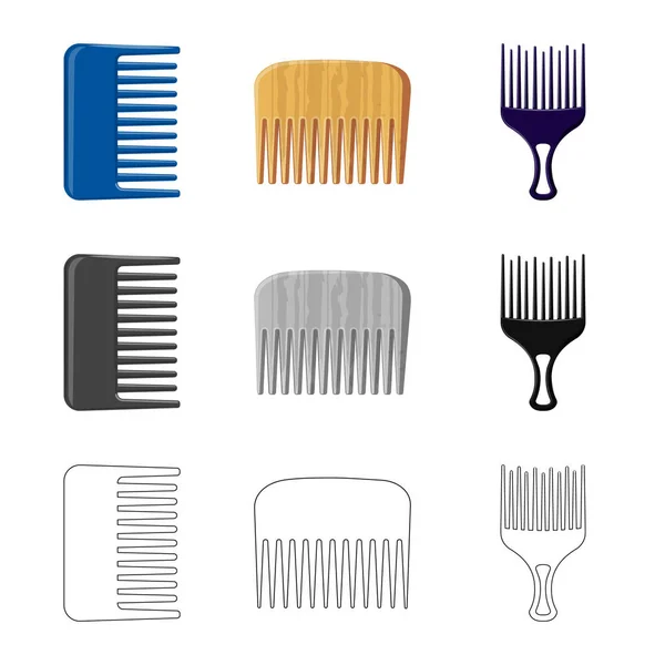 Fırça ve saç logo vektör Illustration. Fırça ve saç fırçası hisse senedi vektör çizim topluluğu. — Stok Vektör