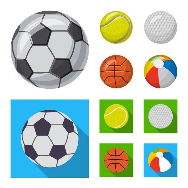 Illustrazione vettoriale dello sport e del simbolo della palla. Set di sport e atletica icona vettoriale per magazzino . — Vettoriale Stock