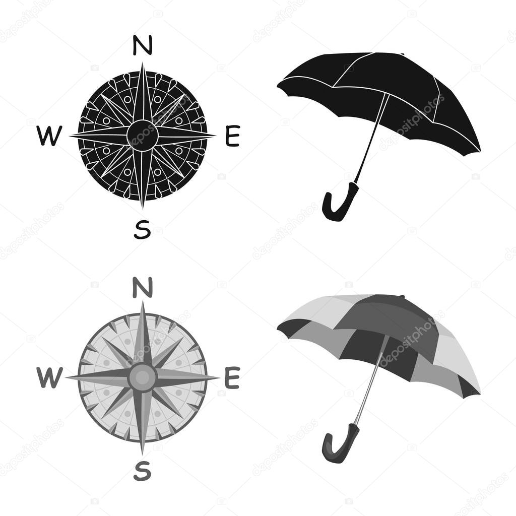 Isolated object of weather and climate icon. Collection of weather and cloud stock symbol for web.