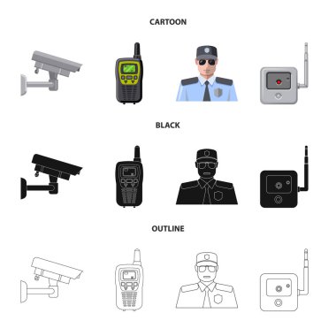 Ofis ve ev simge vektör Illustration. Hisse senedi için ofis ve sistem vektör simge kümesi.