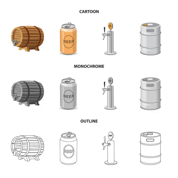 Objeto aislado de pub y símbolo de barra. Conjunto de pub y vector interior icono para stock . — Vector de stock