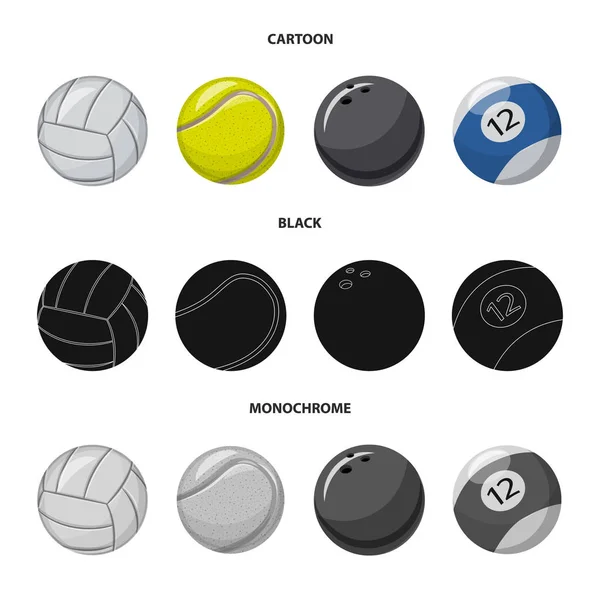 Na białym tle obiekt logo sport i piłkę. Kolekcja sport i symbol giełdowy sportowe dla sieci web. — Wektor stockowy