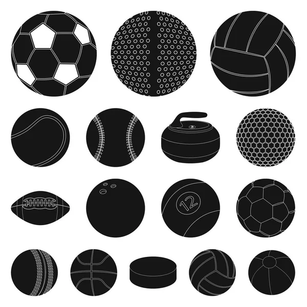 Vektor Illustration Von Sport Und Ballzeichen Set Von Sport Und — Stockvektor