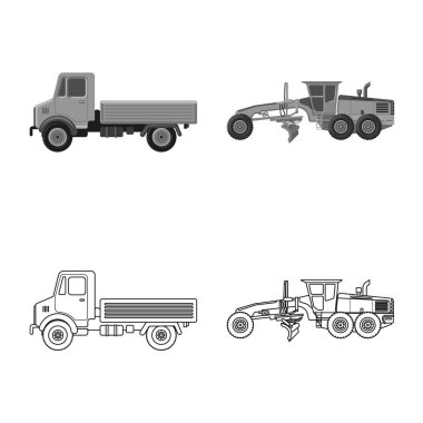 Yapı ve inşaat simge vektör tasarımı. Yapı ve makine hisse senedi simgesi için web topluluğu.