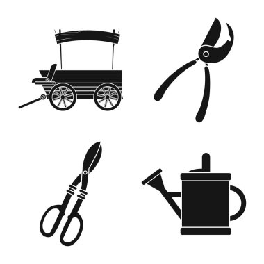 Çiftlik ve tarım simge vektör Illustration. Çiftlik ve bitki hisse senedi vektör çizim topluluğu.