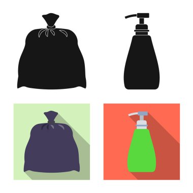 Temizlik ve servis logo vektör tasarımı. Temizlik ve ev hisse senedi simgesi için web topluluğu.