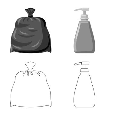 Temizlik ve servis işareti yalıtılmış nesne. Temizlik ve ev hisse senedi simgesi web için kümesi.