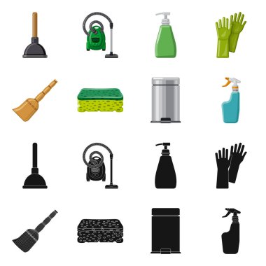Temizlik ve servis logo vektör Illustration. Temizlik ve ev hisse senedi vektör çizim topluluğu.