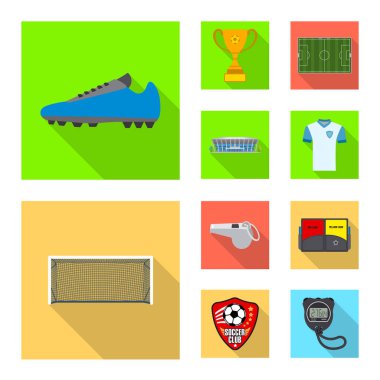 Futbol ve dişli simge vektör Illustration. Futbol ve turnuva hisse senedi simgesi için web topluluğu.