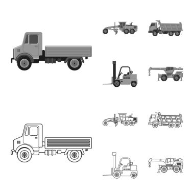 Yapı ve inşaat simge vektör Illustration. Yapı ve makine hisse senedi simgesi için web topluluğu.