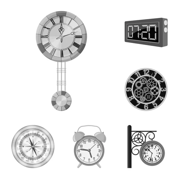 Saat ve saat simge vektör tasarımı. Saat ve daire hisse senedi simgesi için web topluluğu. — Stok Vektör