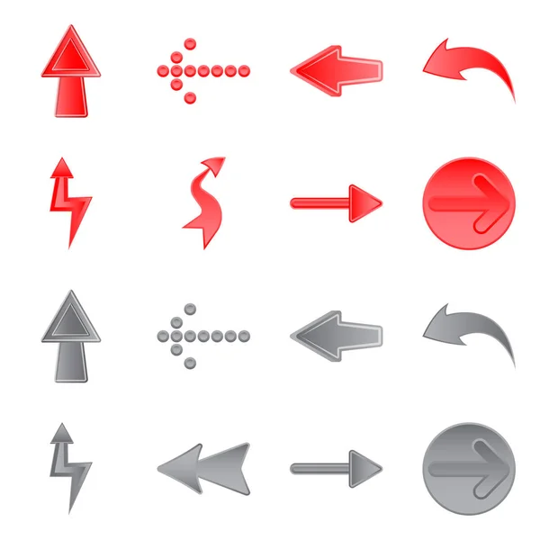 Diseño vectorial de elemento y logotipo de flecha. Conjunto de elemento y símbolo de stock de dirección para web . — Vector de stock
