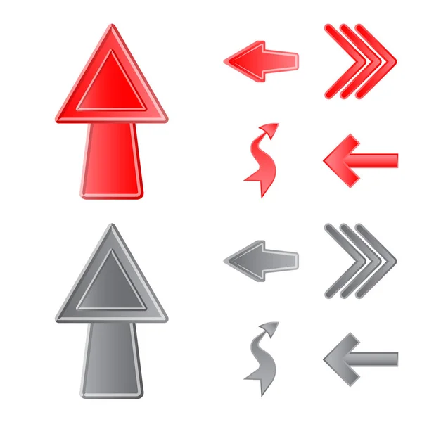 Векторная иллюстрация элемента и логотипа стрелки. Коллекция векторной иллюстрации элемента и направления . — стоковый вектор