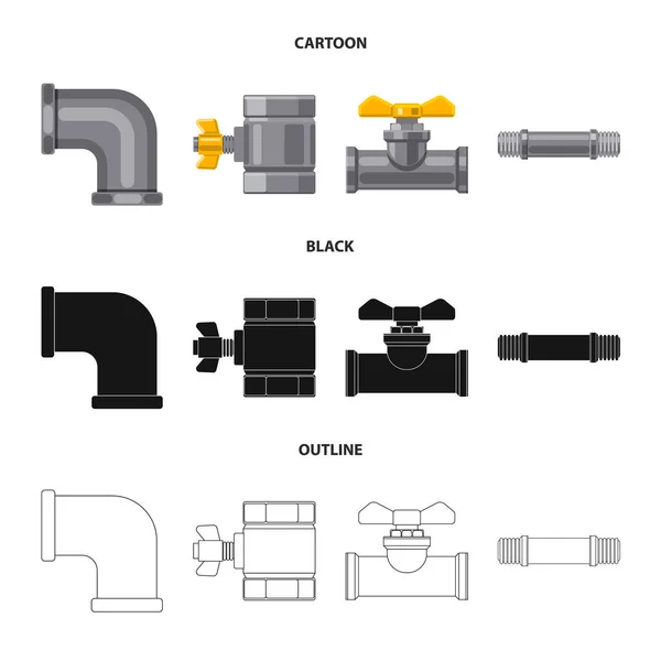 Projekt wektor symbol rur. Zestaw rur i rurociągów symbol giełdowy dla sieci web. — Wektor stockowy