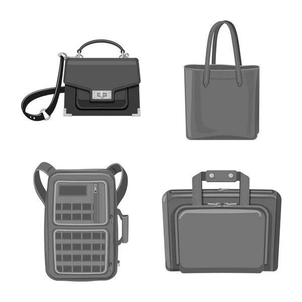 Conception vectorielle de la valise et du logo des bagages. Collection de valise et icône vectorielle de voyage pour stock . — Image vectorielle