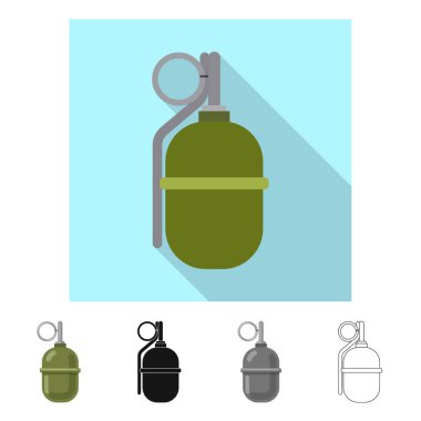 Silah ve silah logo yalıtılmış nesne. Silah ve ordu hisse senedi simgesi için web topluluğu.