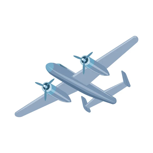 Isolated object of plane and transport icon. Collection of plane and sky stock symbol for web. — Stock Vector