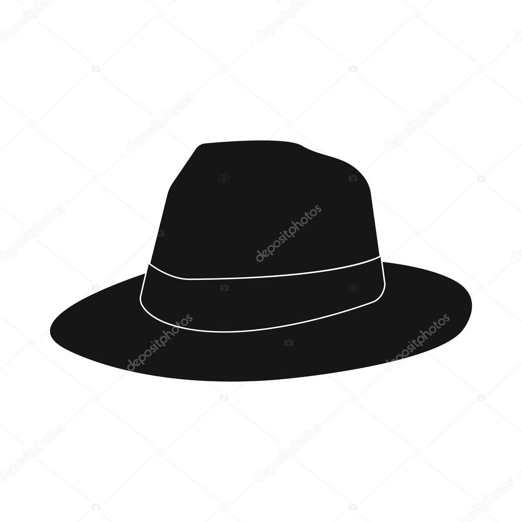 Vector illustration of headgear and cap sign. Collection of headgear and accessory stock vector illustration.