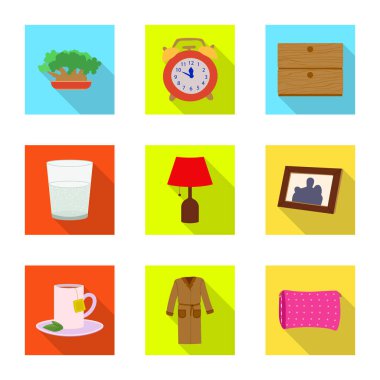 Rüyalar ve gece logo vektör tasarımı. Rüyalar ve web için hisse senedi simgesi yatak odası koleksiyonu.