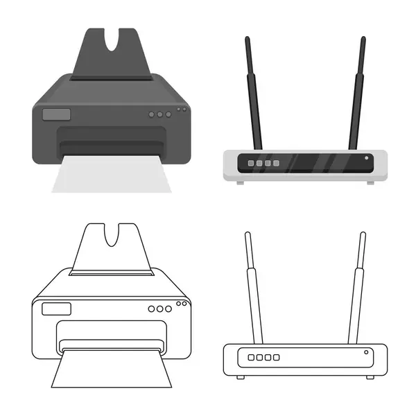 Illustration Vectorielle Ordinateur Portable Signe Appareil Ensemble Symbole Stock Ordinateur — Image vectorielle