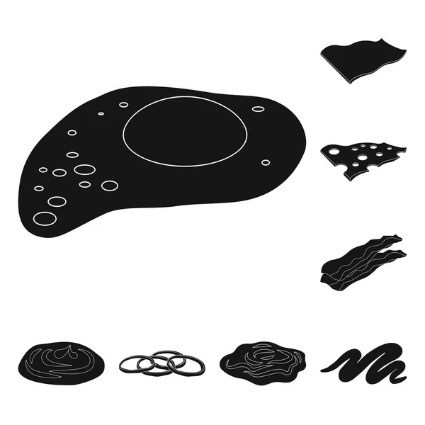 Illustrazione vettoriale del simbolo hamburger e sandwich. Set di hamburger e fetta stock simbolo per il web . — Vettoriale Stock