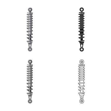 Otomatik ve bölümü simge vektör çizim. Hisse senedi için oto, araba vektör simge kümesi.