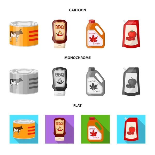 Εικονογράφηση Διάνυσμα Μπορεί Και Τροφίμων Λογότυπο Σύνολο Εικονογράφηση Διάνυσμα Απόθεμα — Διανυσματικό Αρχείο