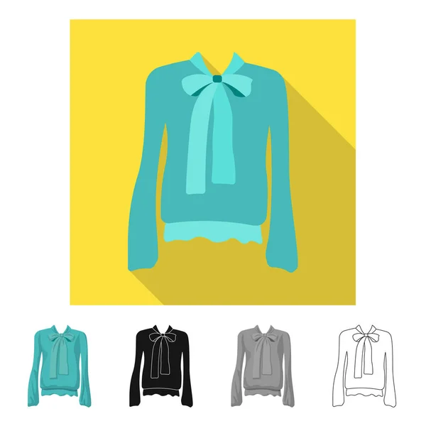 Vector ontwerp van vrouw en kleding symbool. Collectie van vrouw en slijtage vector pictogram voor voorraad. — Stockvector