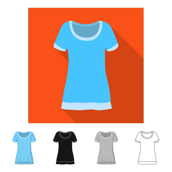 Векторный дизайн женщины и знак одежды. Набор женской и векторной иллюстрации износа . — стоковый вектор