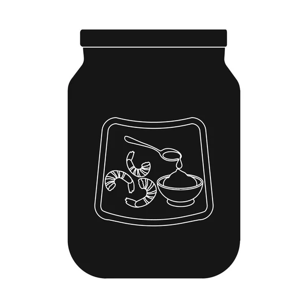 Ilustração vetorial de lata e ícone de comida. Conjunto de lata e pacote de símbolo de estoque para web . —  Vetores de Stock