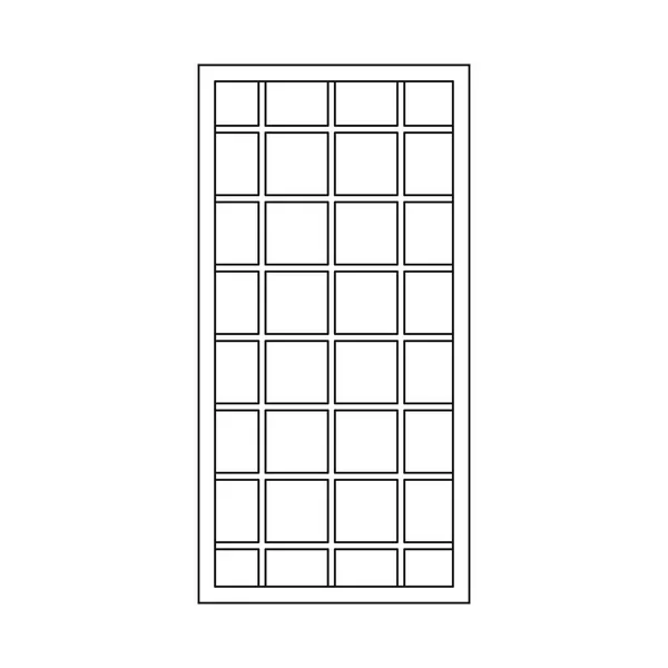 Vektor-Design von Tür und Front-Symbol. Sammlung von Tür- und Holzstocksymbolen für das Netz. — Stockvektor