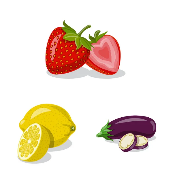 Ilustración Vectorial Del Logotipo Verduras Frutas Colección Icono Vector Vegetal — Vector de stock