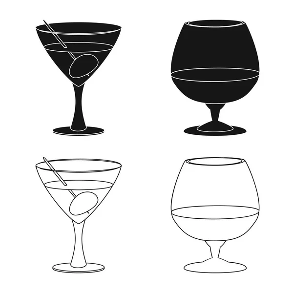 Vektor-Illustration von Getränken und Bar-Symbol. Set von Getränken und Party Aktien Vektor Illustration. — Stockvektor