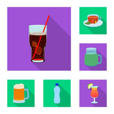 İçki ve bar logo vektör tasarımı. İçki ve parti hisse senedi simgesi için web topluluğu.