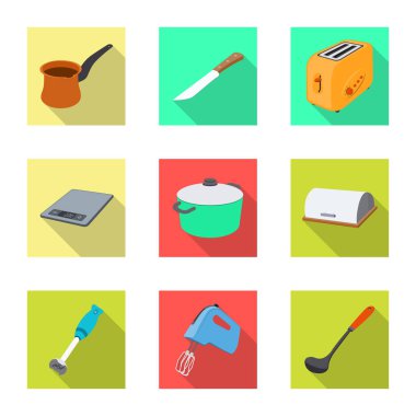 Mutfak ve yemek simge vektör Illustration. Mutfak ve cihaz hisse senedi simgesi için web topluluğu.