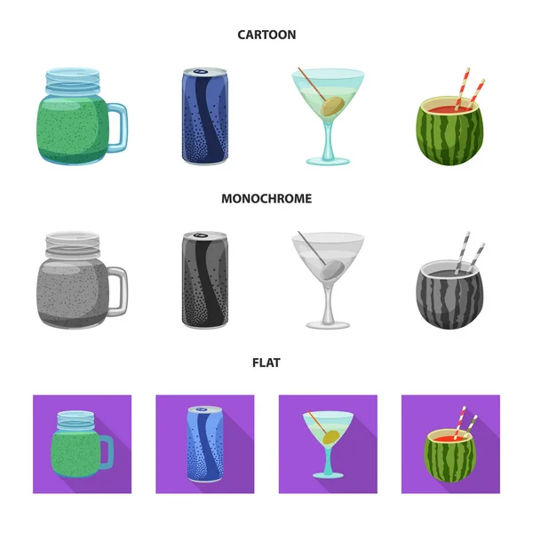 Conception vectorielle de boisson et de bar signe. Collecte de boissons et symbole de stock de partie pour le web . — Image vectorielle