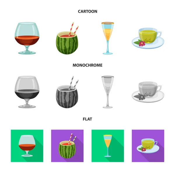 Wektor wzór logo napój i bar. Kolekcja napoje i partii symbol giełdowy dla sieci web. — Wektor stockowy