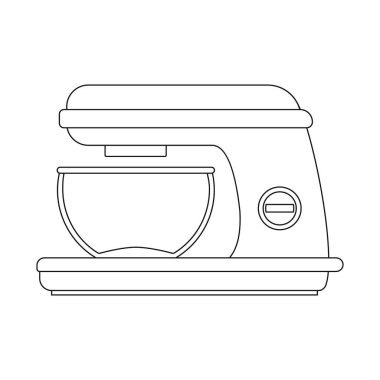 Mutfak ve yemek işaret yalıtılmış nesne. Mutfak ve cihaz hisse senedi vektör çizim seti.