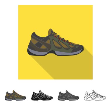 Ayakkabı ve ayakkabı simge vektör tasarımı. Ayakkabı ayarla ve hisse senedi simgesi web için ayak.